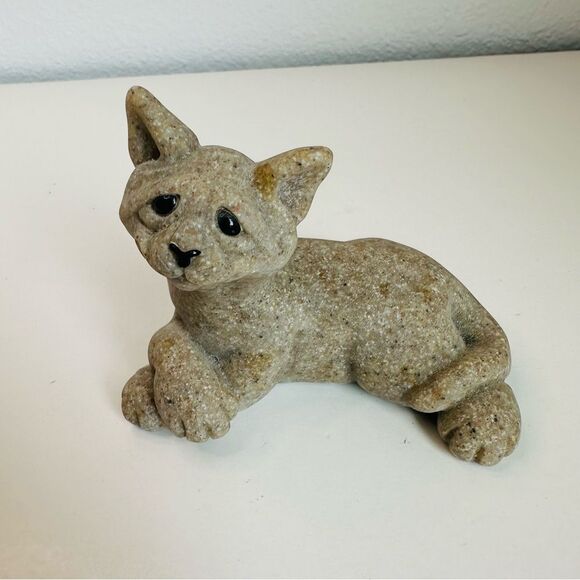 2nd Nature Design Quarry Critters Cat Figurine Cadbury - Picture 1 of 3